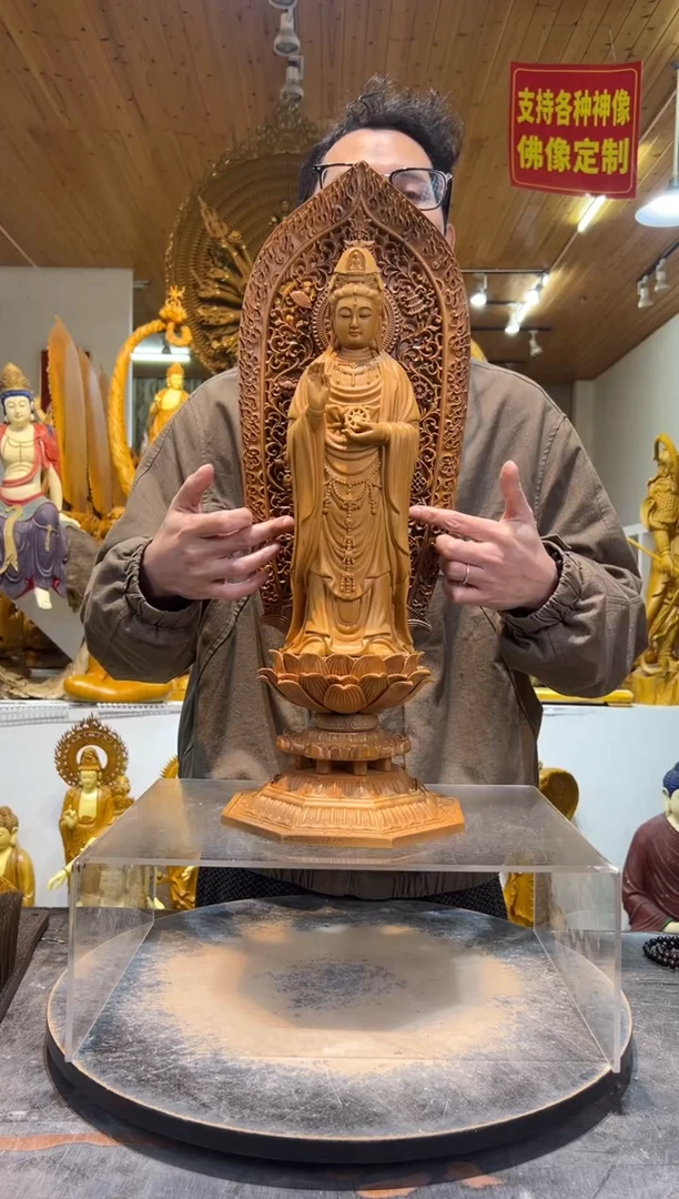 香樟木站姿观音60cm