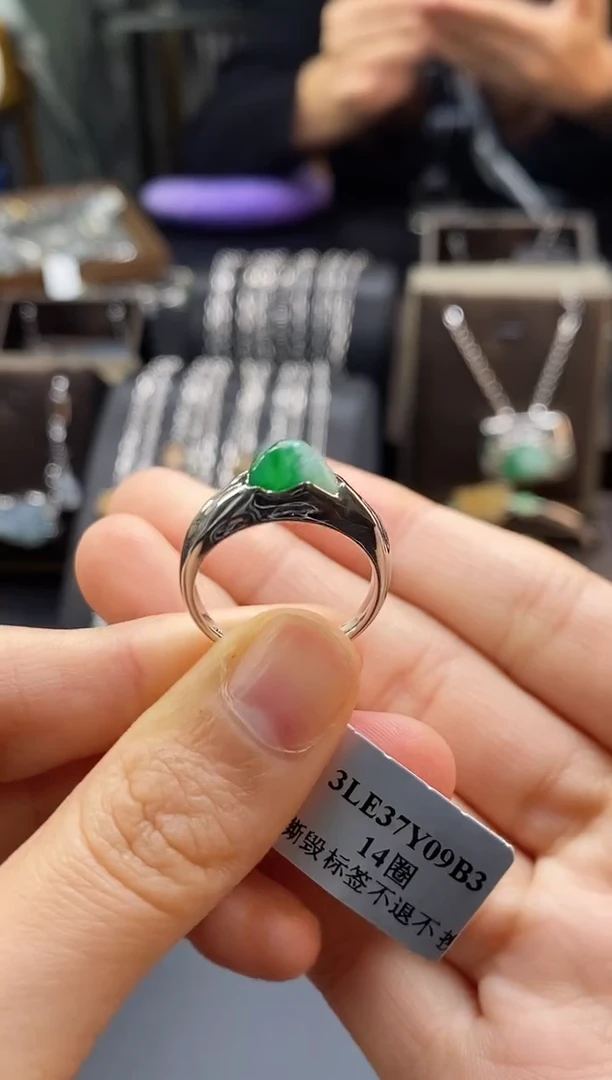 颈饰银S925镶嵌翡翠18889