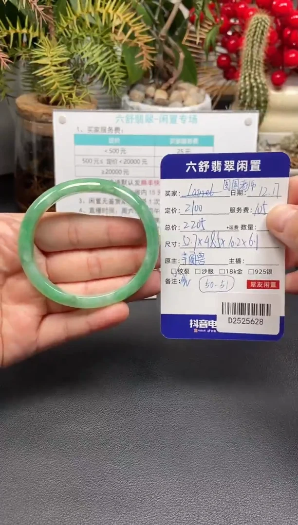 未镶嵌手镯翡翠圆****）D2525628