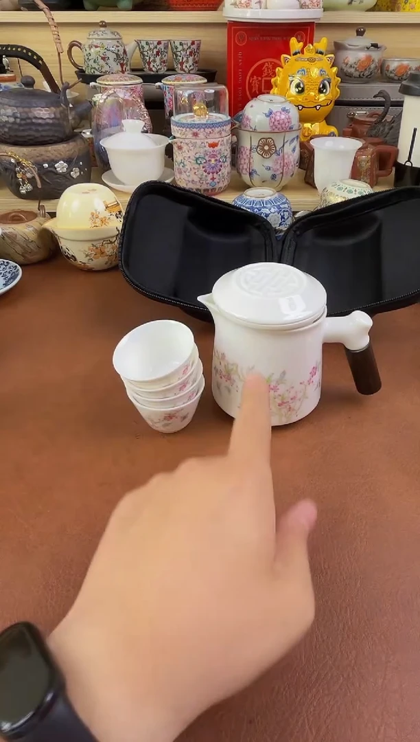 陶瓷茶具摆件旅行套组