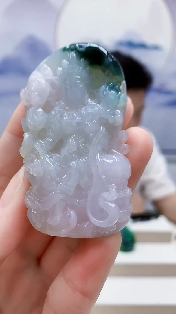 未镶嵌定制翡翠4917ry-毛货挂件32