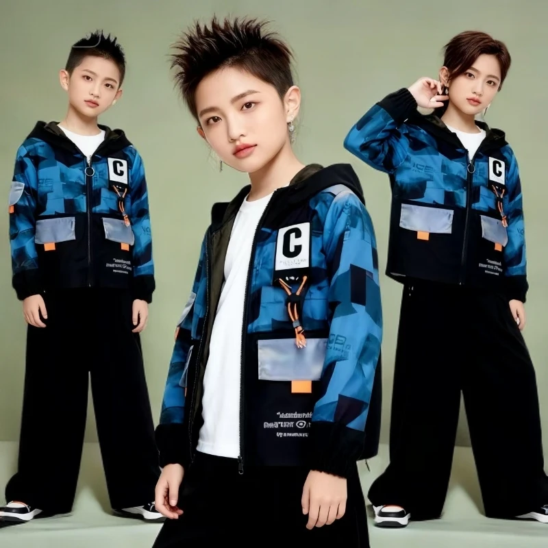 男童帅气中大童2025新款小童连帽洋气上衣薄款时尚夹克开衫包邮