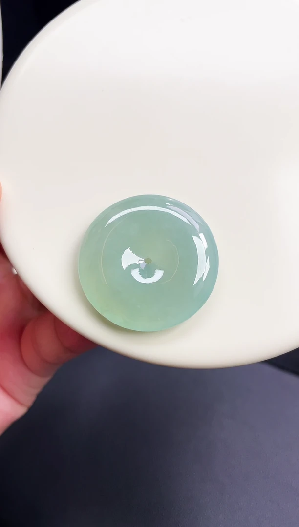 颈饰未镶嵌翡翠【38】平安扣 尺寸 33.4  6.5mm