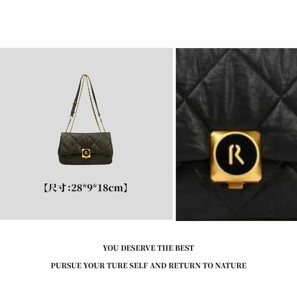 【特特甄选】BF-66595-黑色时尚休闲百搭小众ins单肩潮流