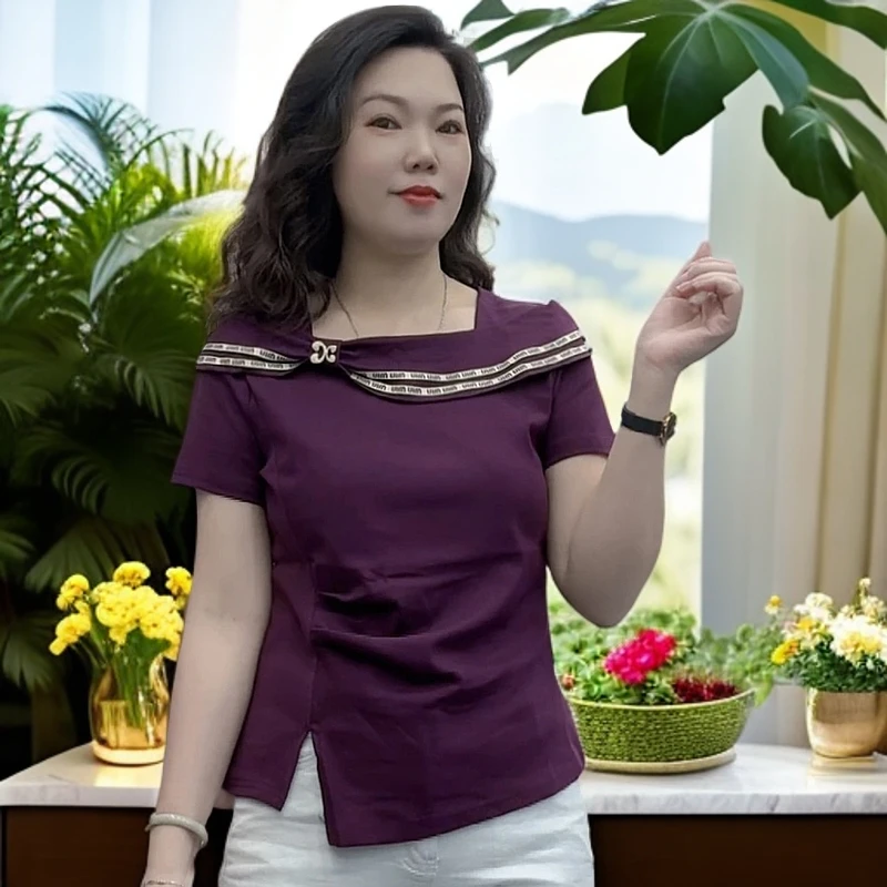 （娇韵家）新款时尚修身显瘦气质甜美女装T恤2502