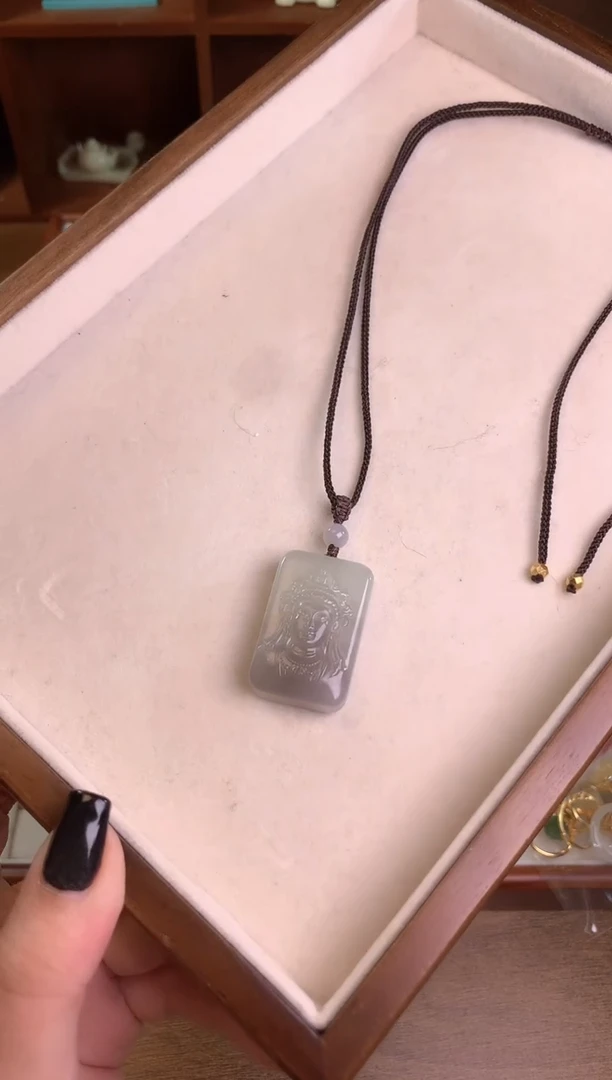 【闪购商品】和田玉颈饰未镶嵌烟紫和田玉脖挂牌