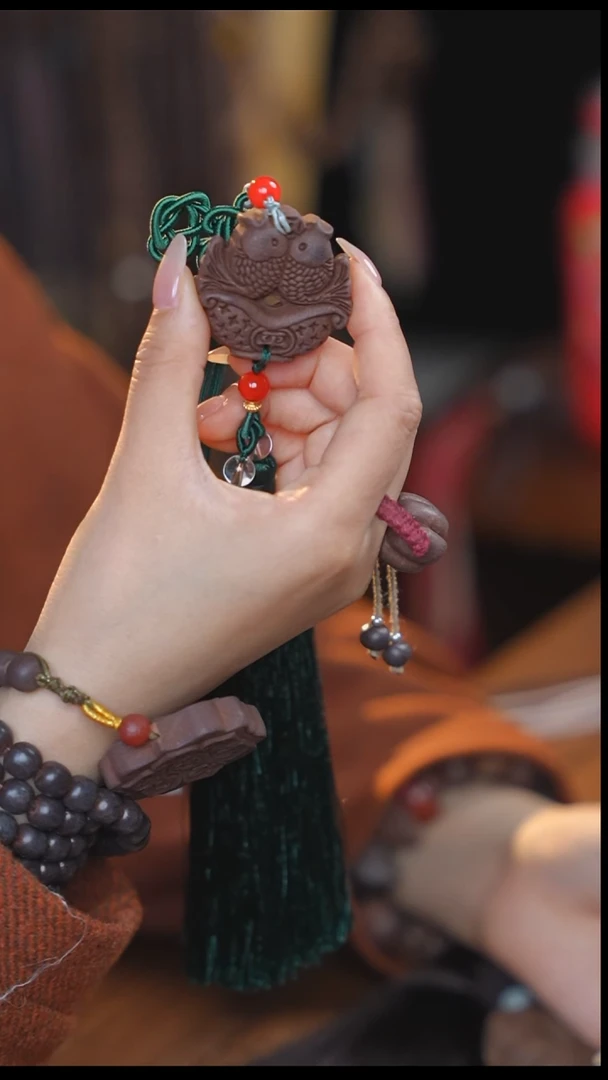 泥塑念慈平安双鱼福利车挂款式