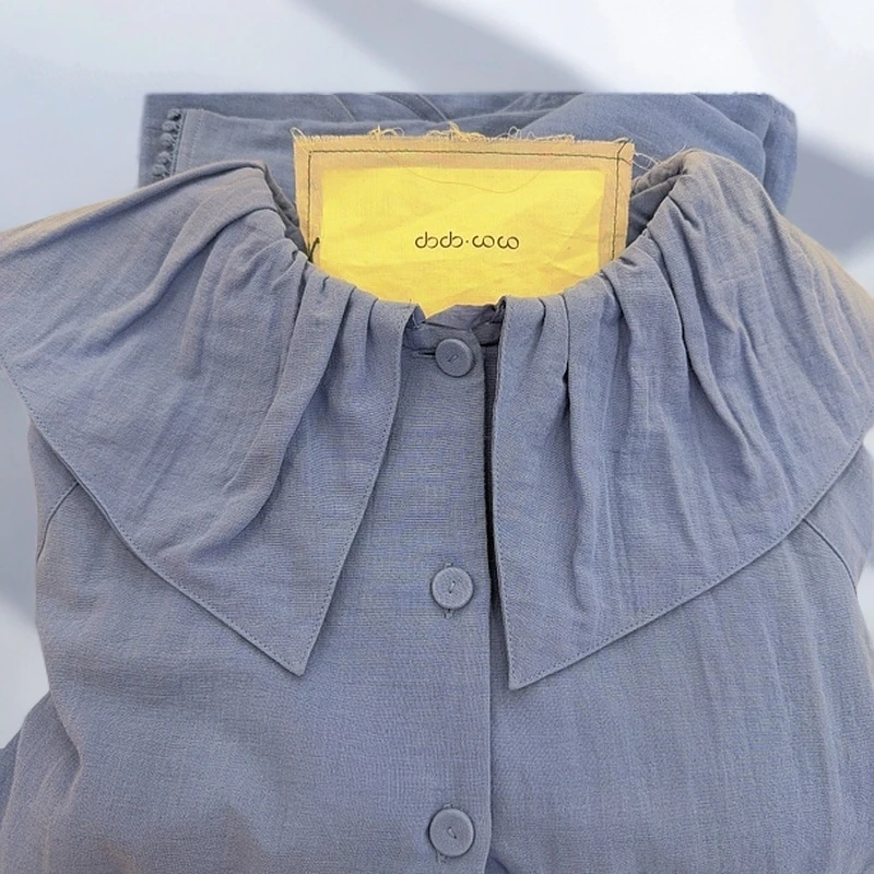 雅致内衣 | 朵朵女士荷叶领长袖长裤家居服女套装