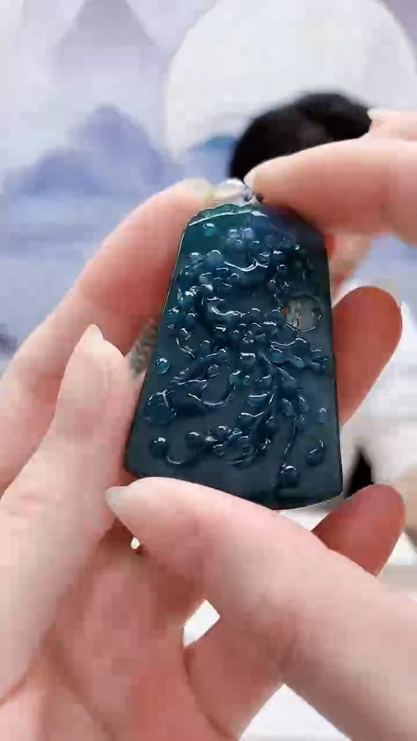 未镶嵌定制翡翠1502ry-毛货挂件27