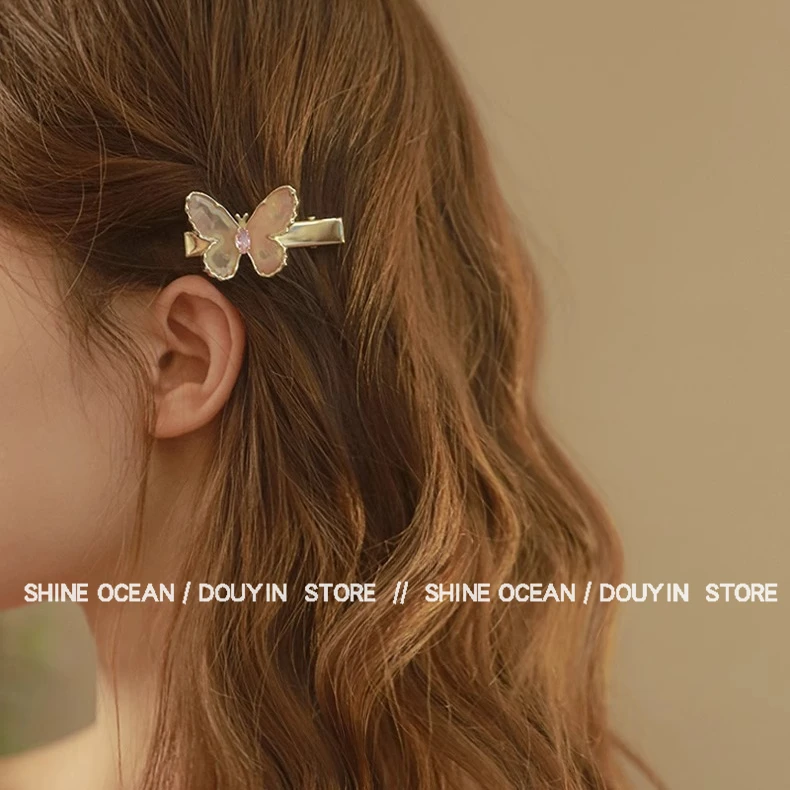 双海新中式精致蝴蝶结刘海侧边夹高级感气质时尚优雅简约搭碎发夹