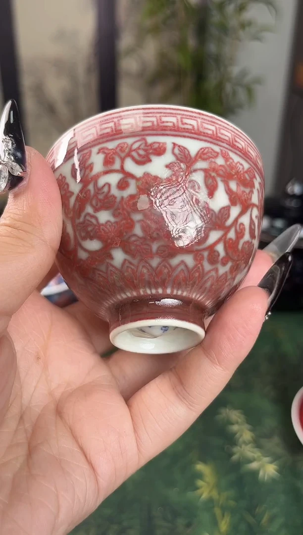 瓷片景德镇毛仔柴窑杯