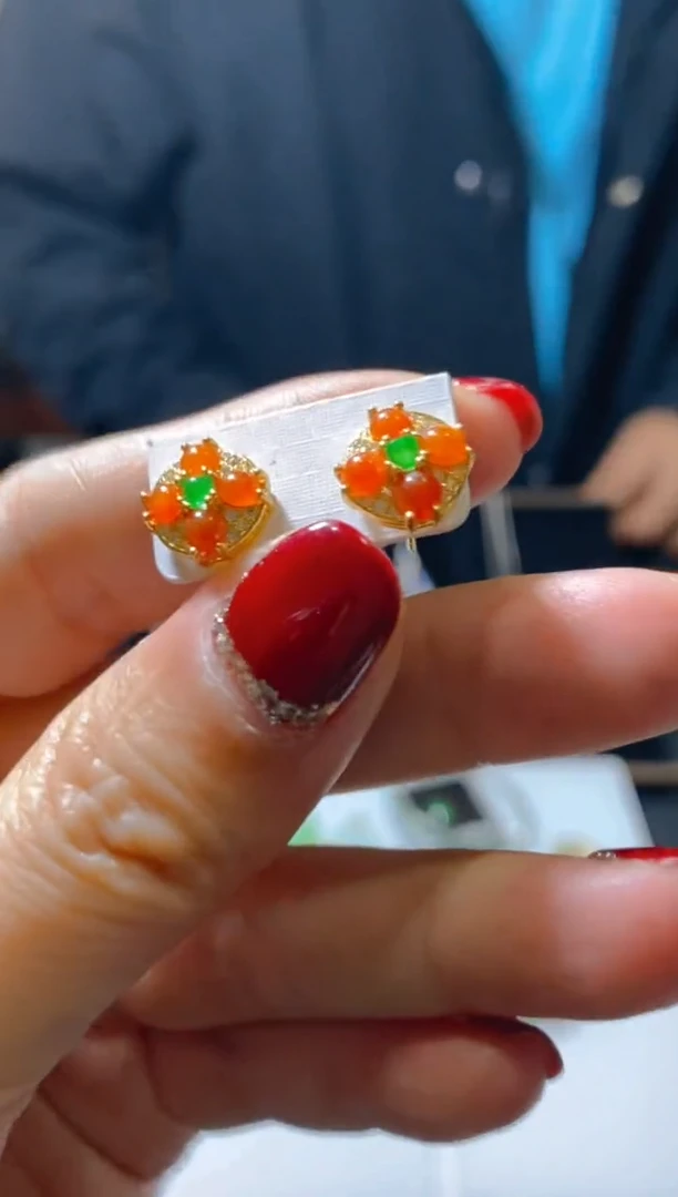 未镶嵌翡翠耳饰天然a货翡翠 多样性发货 假一罚四