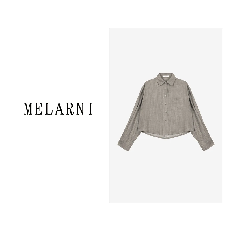 【MELARNI】简约气质舒适时尚休闲百搭衬衫MLN10648