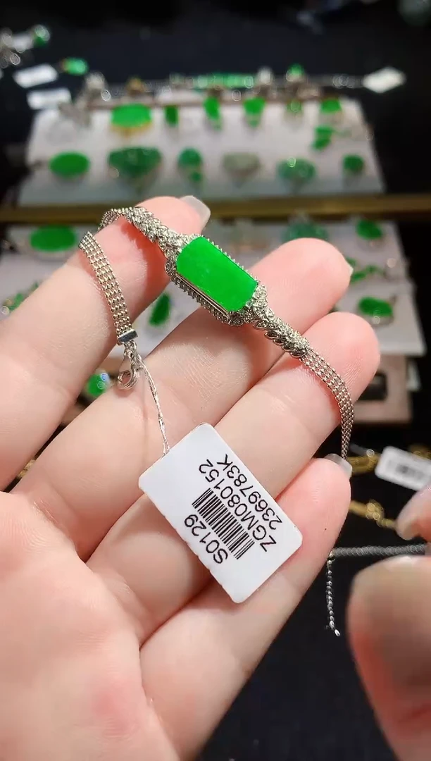 18K金镶嵌手链翡翠ZGM0129