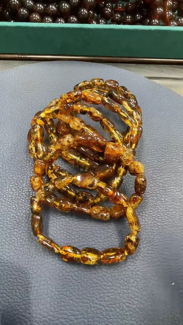 未镶嵌琥珀裸石翳珀原石手串多样性发其一