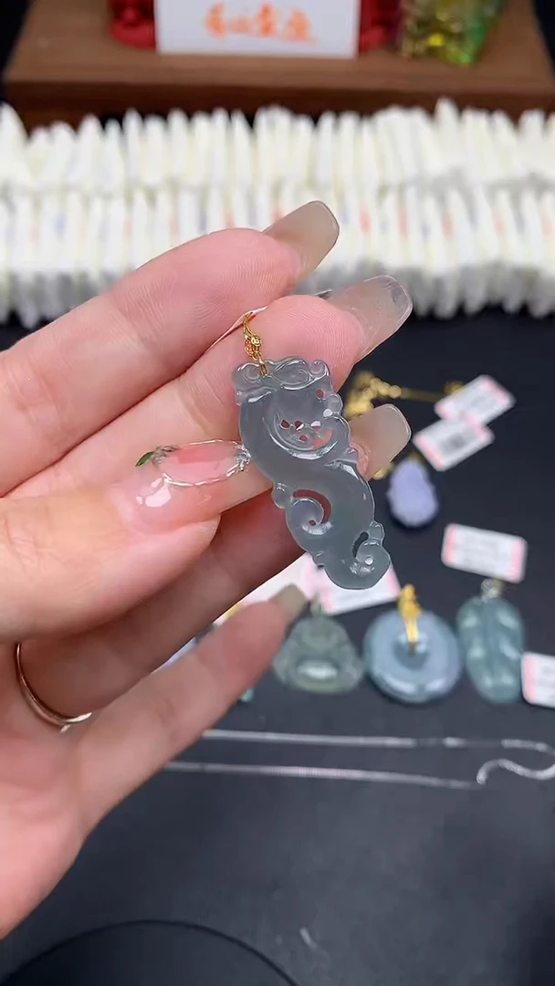 【闪购商品】翡翠吊坠(不含链)18K金镶嵌MS160517