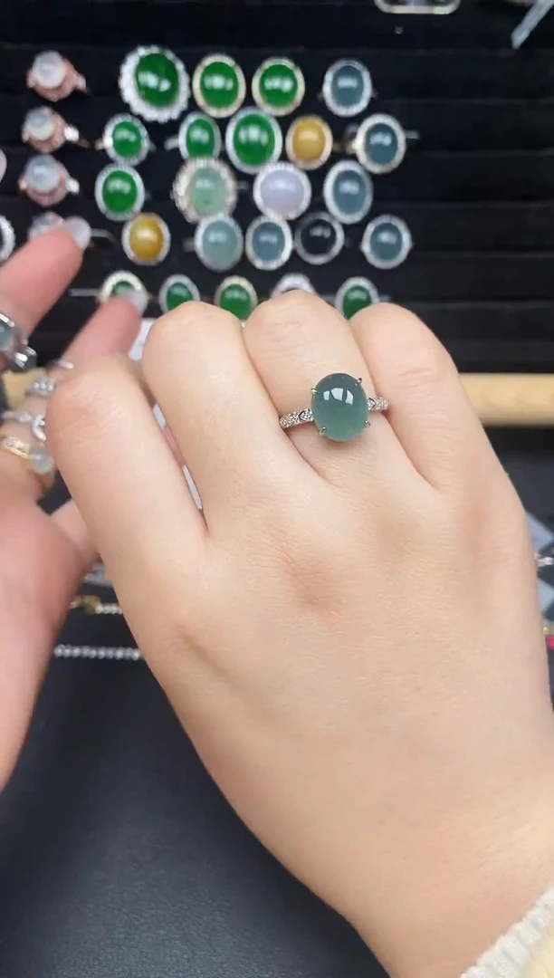 银S925镶嵌戒指翡翠2835