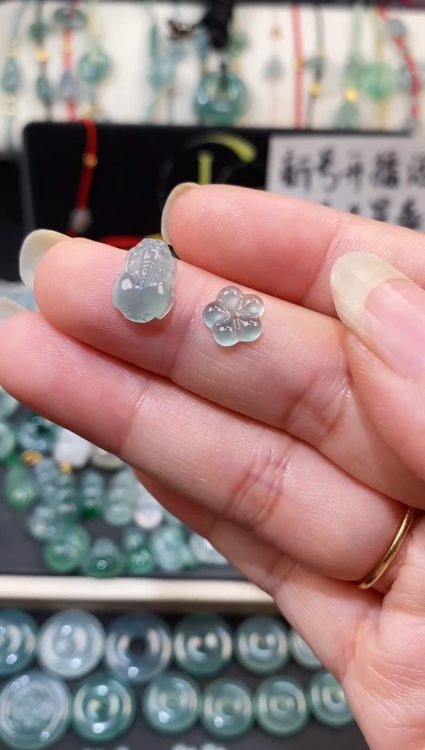 裸石翡翠翡翠冰种裸石组合