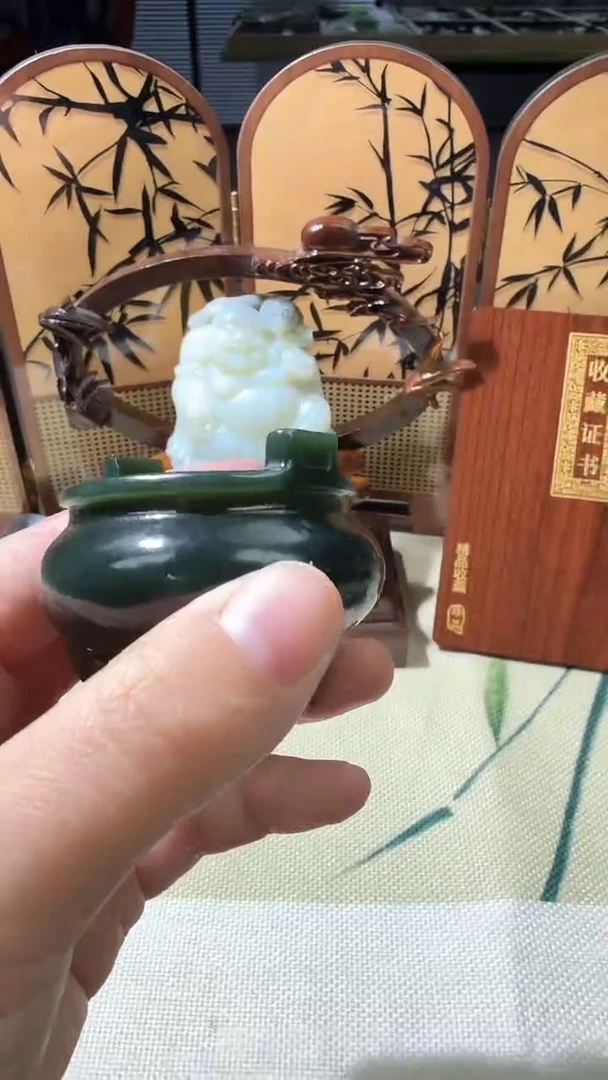 未镶嵌和田玉摆件和田玉青玉香炉