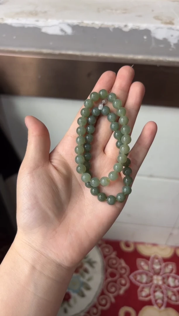 【闪购商品】和田玉手串未镶嵌且末微色差近矿卡8多样性发货