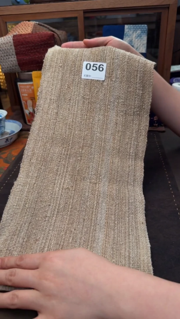 织绣Cici手作老布柿染杯垫-056