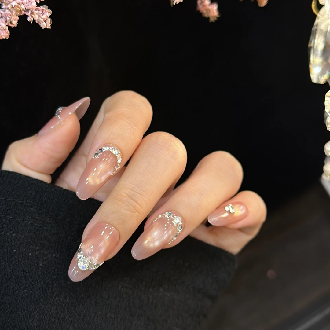 星月神话 纯手工定制穿戴甲美甲成品美甲贴片10片