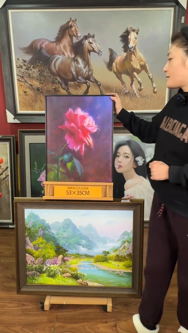 油画【69号】约53*35cm丨朝鲜原创纯手绘孤品油画丨带装裱