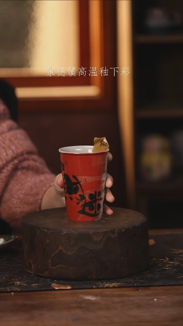 陶瓷景德镇高温釉下手绘陶瓷@L544@