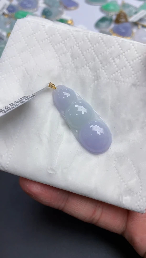 【闪购商品】翡翠颈饰18K金镶嵌天然缅甸翡翠A货