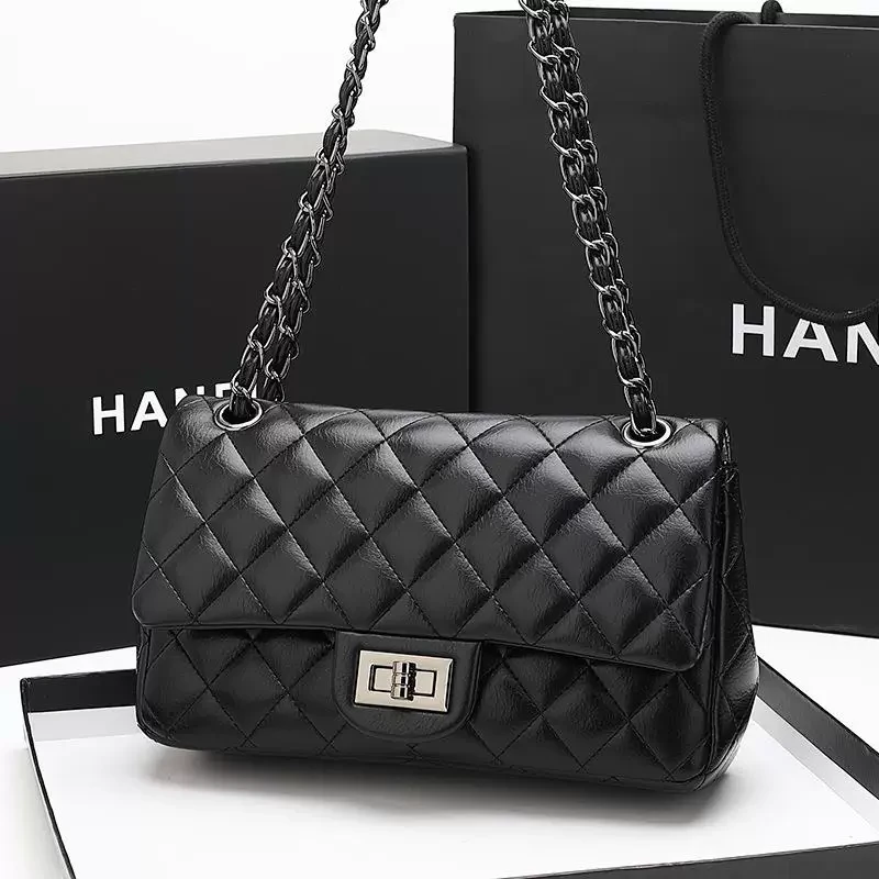 单肩包斜跨斜挎包流浪包小香风欧美时尚绣线时尚百搭