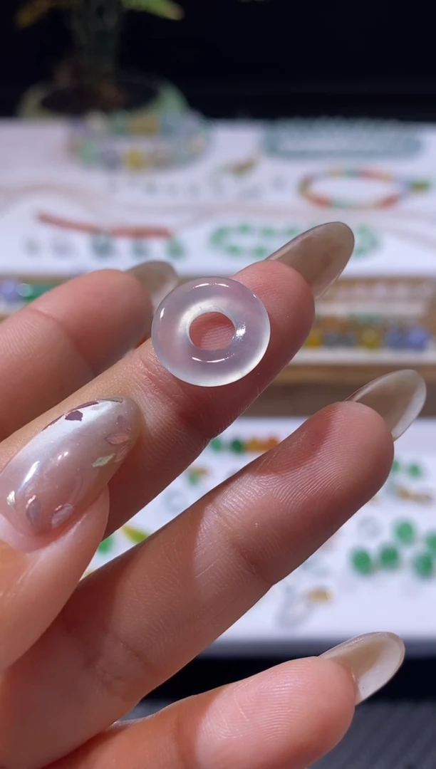 未镶嵌定制翡翠卡13.5平安扣 福利不退不换