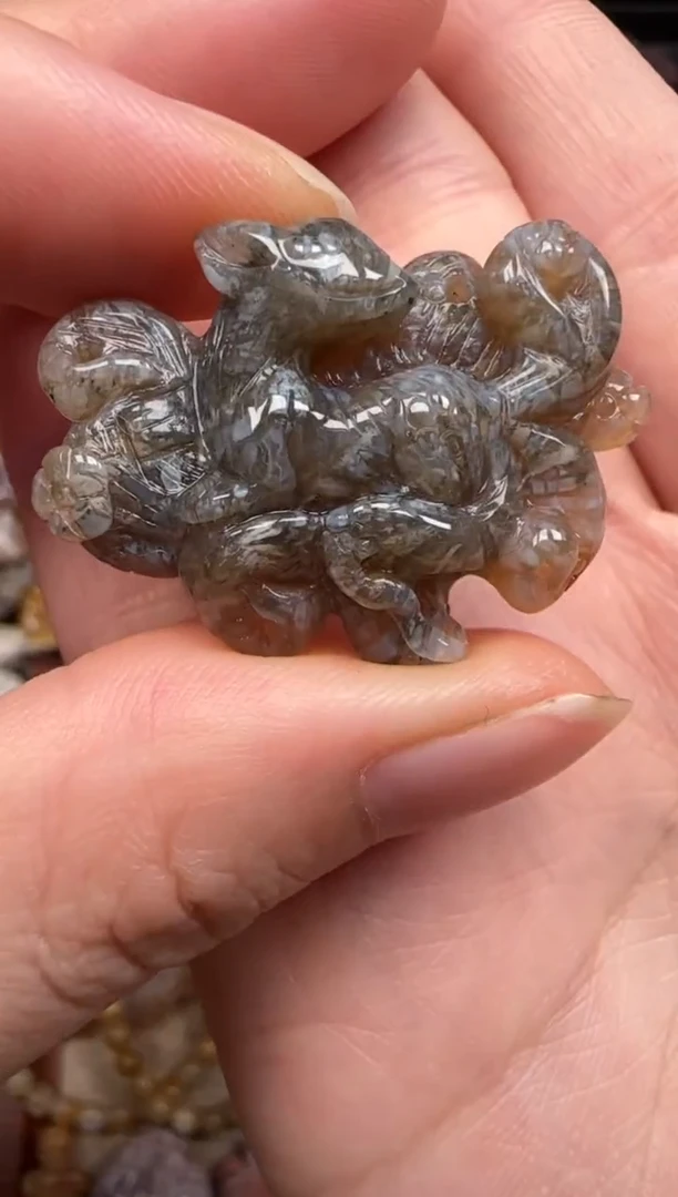 硅化珊瑚（珊瑚玉）未镶嵌颈饰525