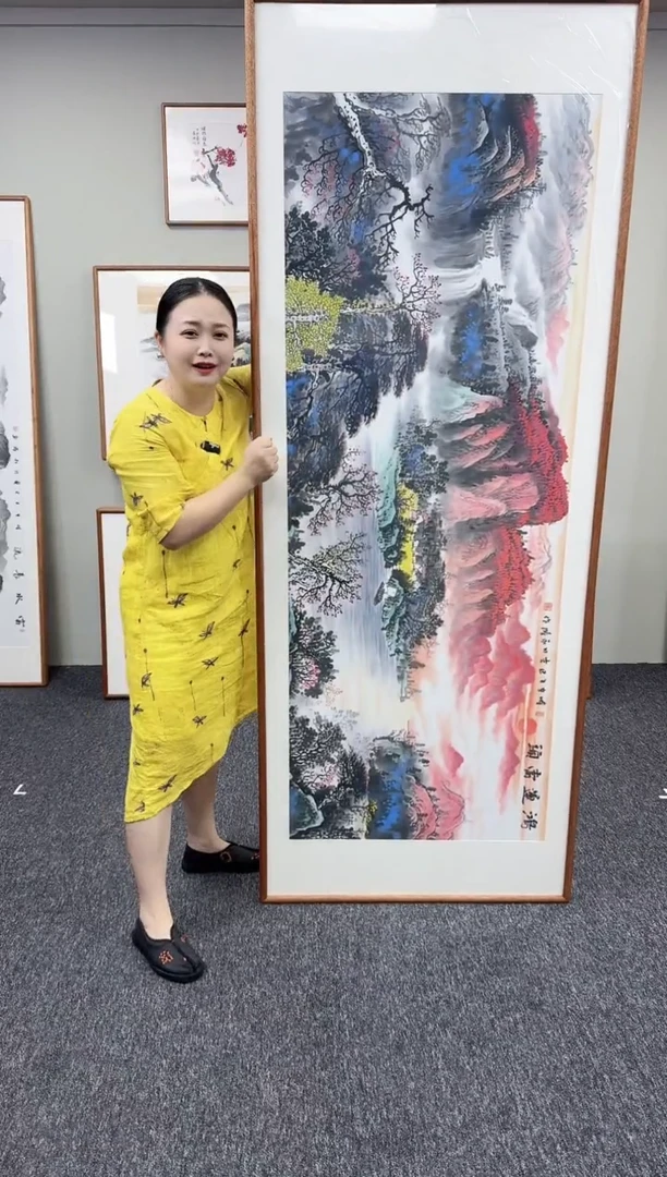 国画鸿运当头210*80手绘作品