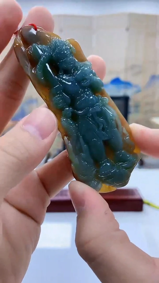 【闪购商品】定制翡翠未镶嵌4812bb-毛货挂件