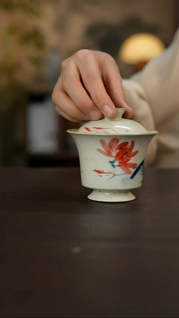 杯景德镇陶瓷杯碗柴烧多人