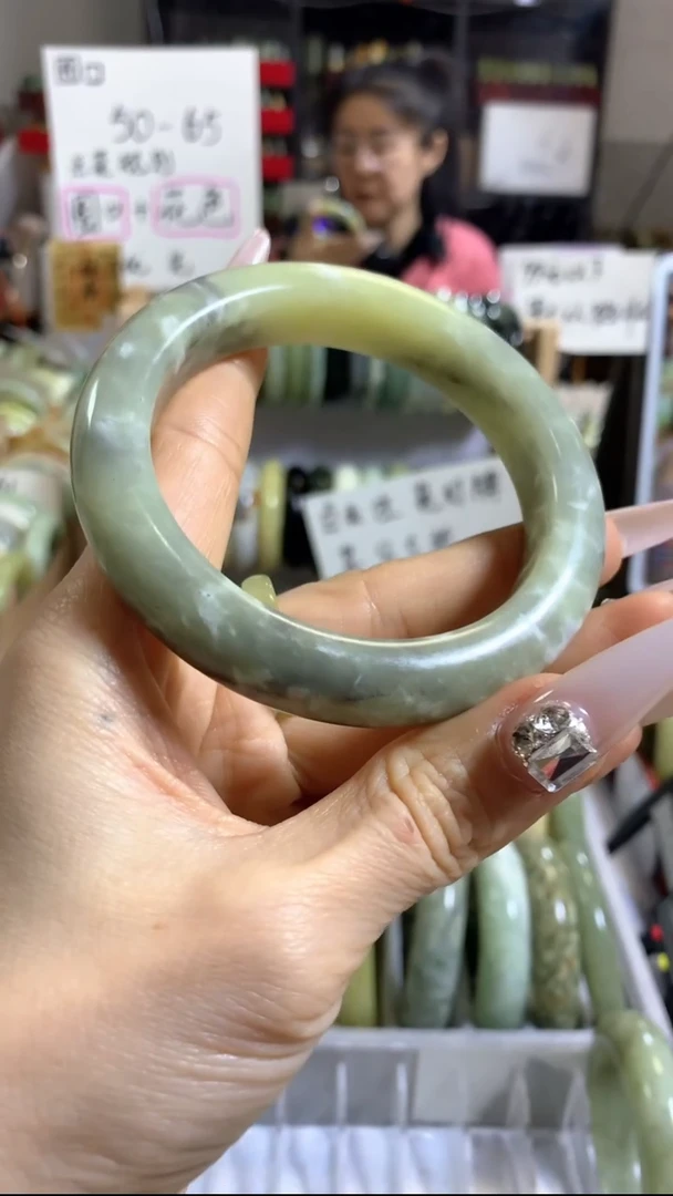 未镶嵌岫玉手镯54 60+