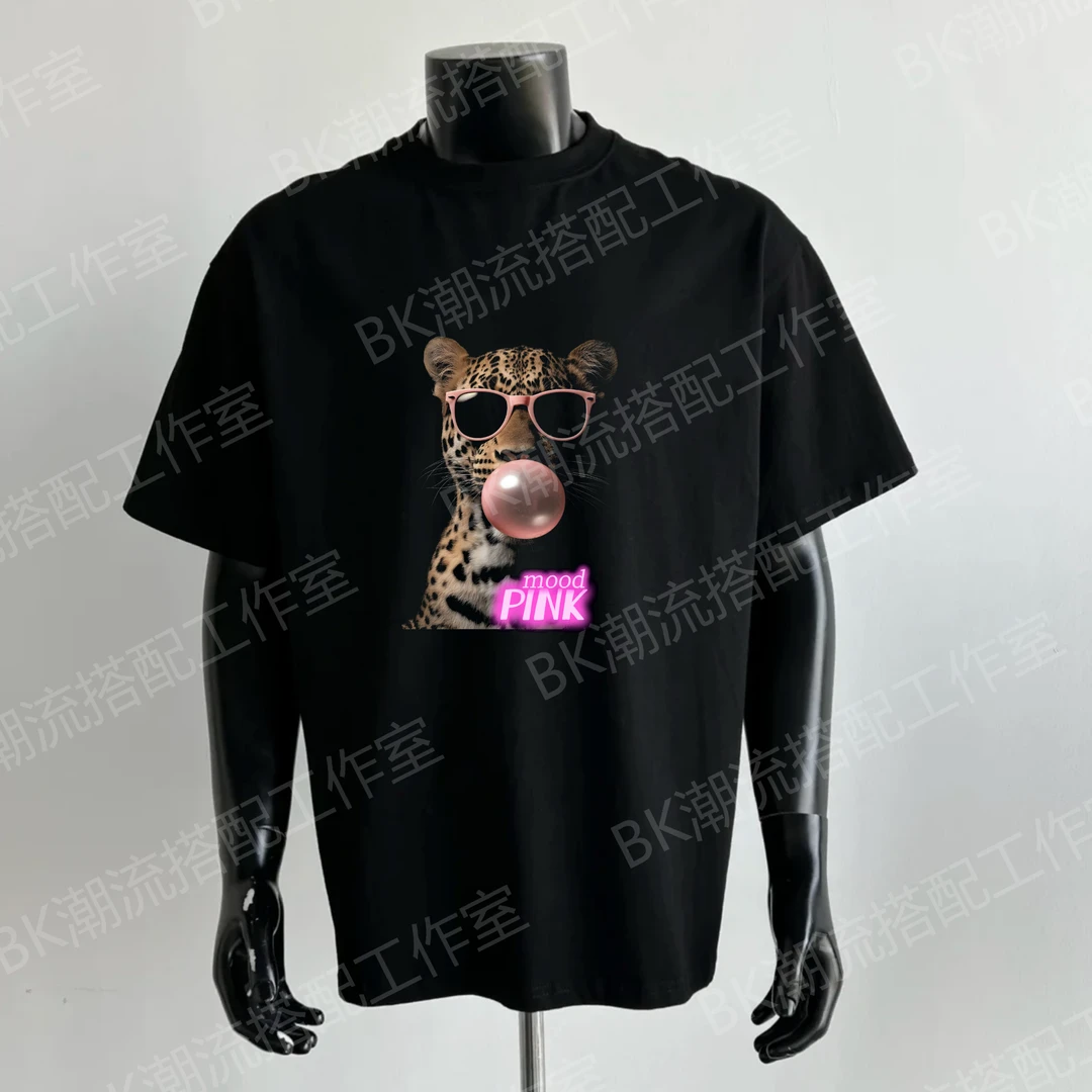 230g美式纯棉重磅T恤美式高街新款透气印花短袖夏季小圆领半袖T恤