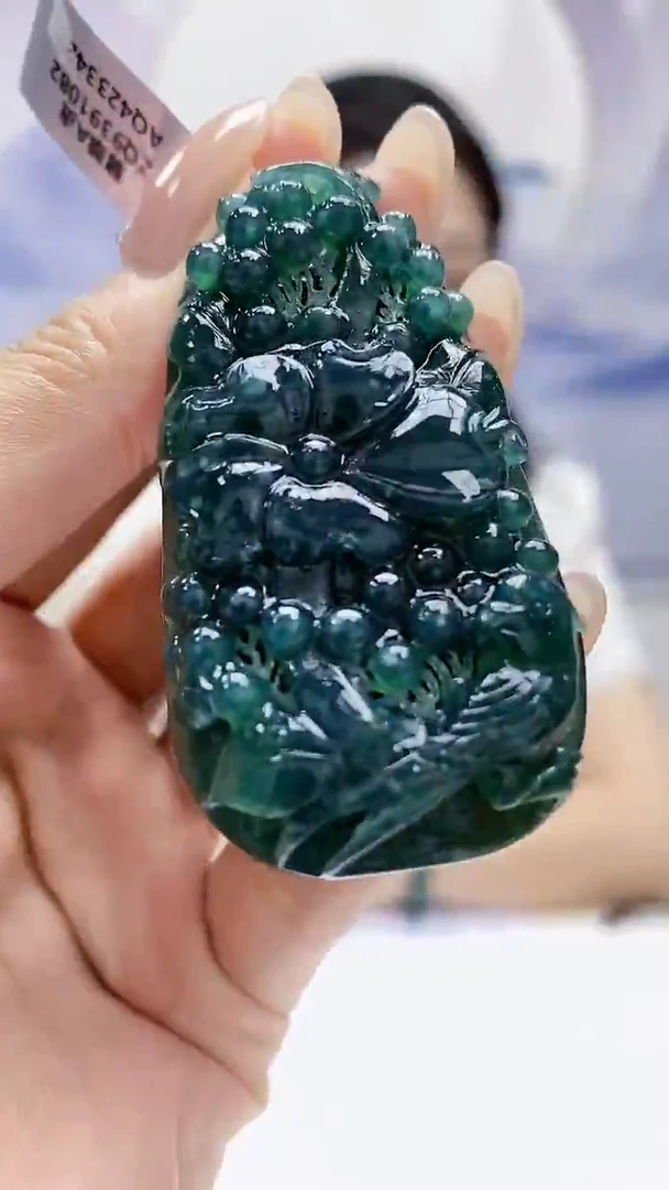 定制翡翠未镶嵌0405MM-毛货挂件22