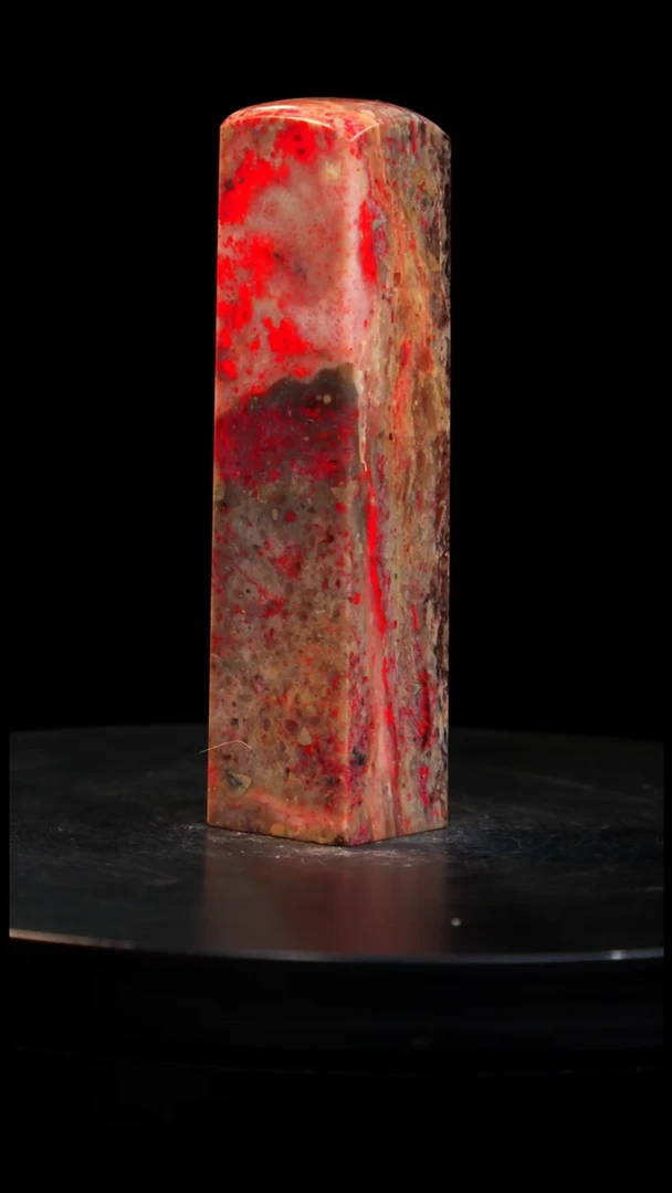 鸡血石刘关张鸡血石