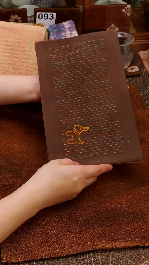 盈***询Cici手作刺子绣柿染壶垫杯垫-353