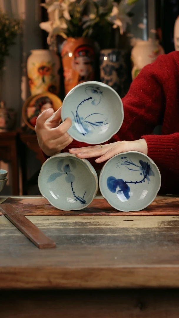 【闪购商品】瓷片景德镇纯手工釉下彩精品花瓶