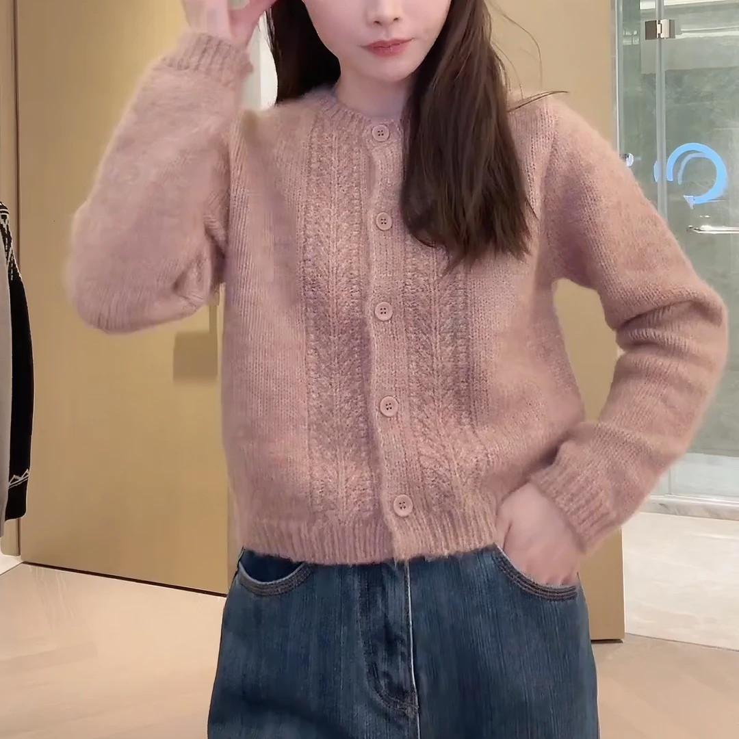 《风吟花语》秋冬百搭新款针织衫气质开衫网红时尚ins上衣LK2508915