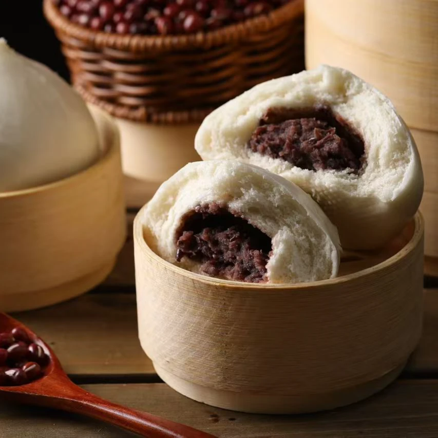 东北纯手工豆沙包早餐营养面点红小豆豆包加热即食