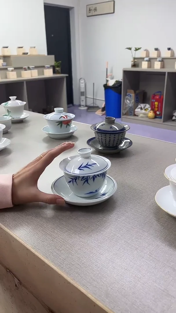 景德镇高温瓷竹三才