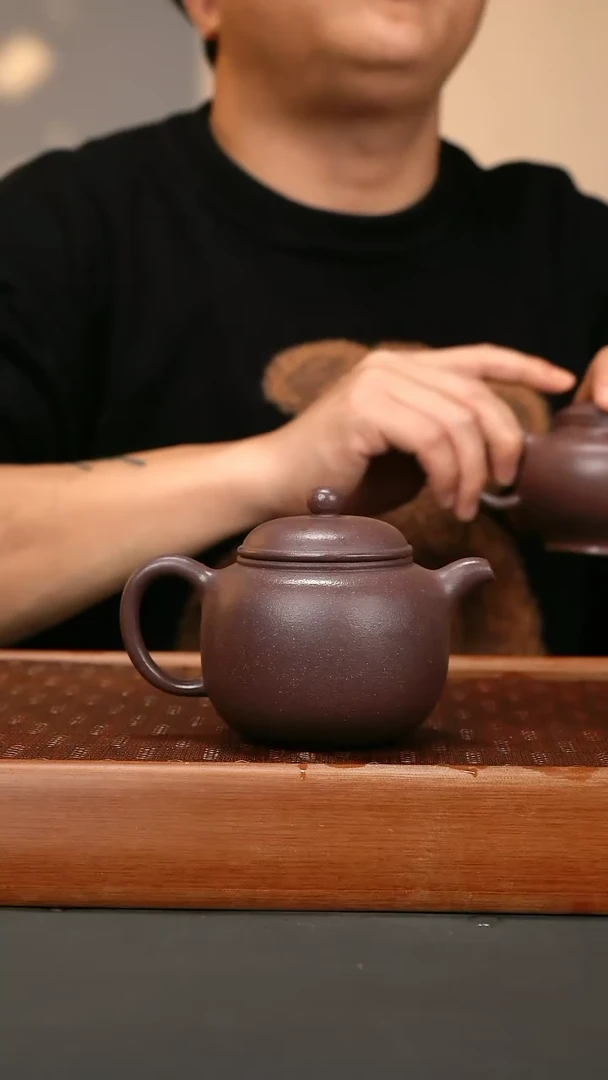 【闪购商品】紫砂茶壶lhb 满砂天青 匏尊