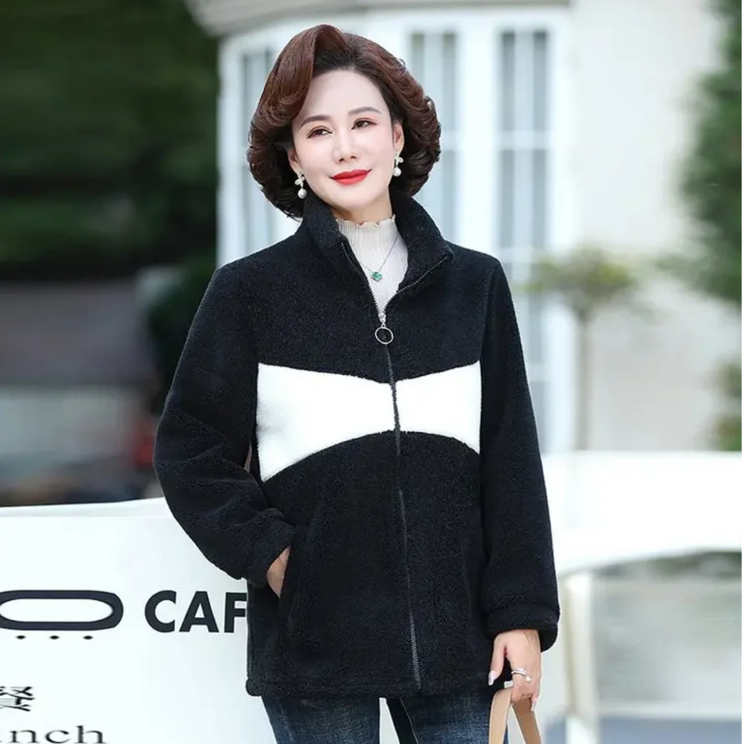 8582-妈妈休闲棉衣新款洋气妈妈装宽松保暖上衣C仓16-1-5