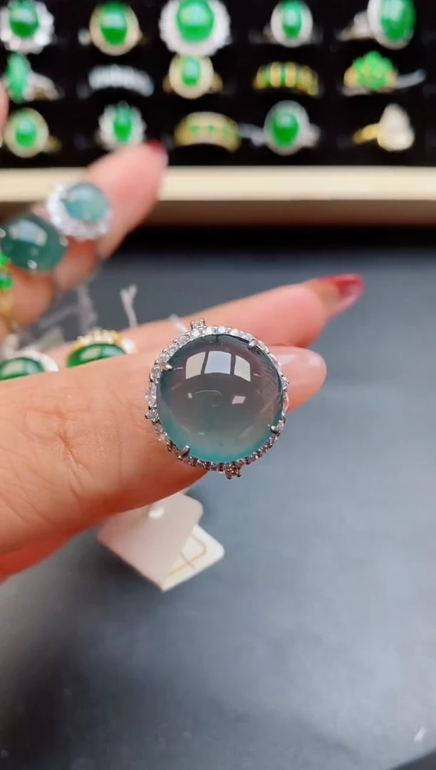 【闪购商品】翡翠戒指银S925镶嵌321321