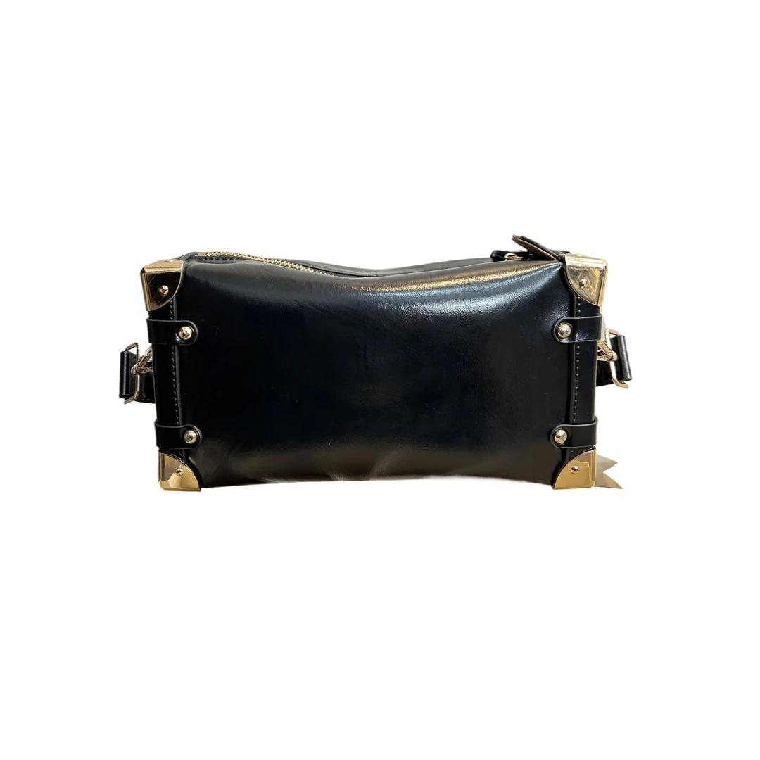 TOLEX2025新款手工时尚百搭女包软黑色24cm