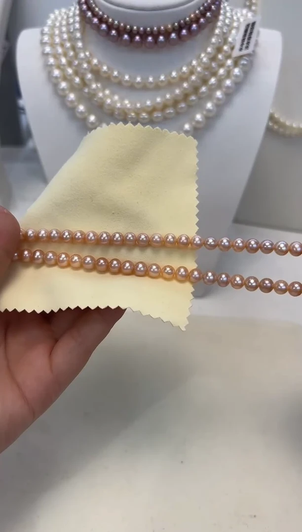 【闪购商品】淡水珍珠颈饰银S925镶嵌6mm左右