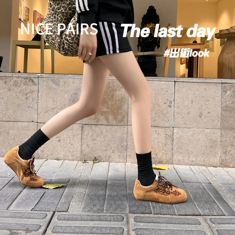 德训鞋2024年秋季休闲平底拼色拼色翻盖可拆卸